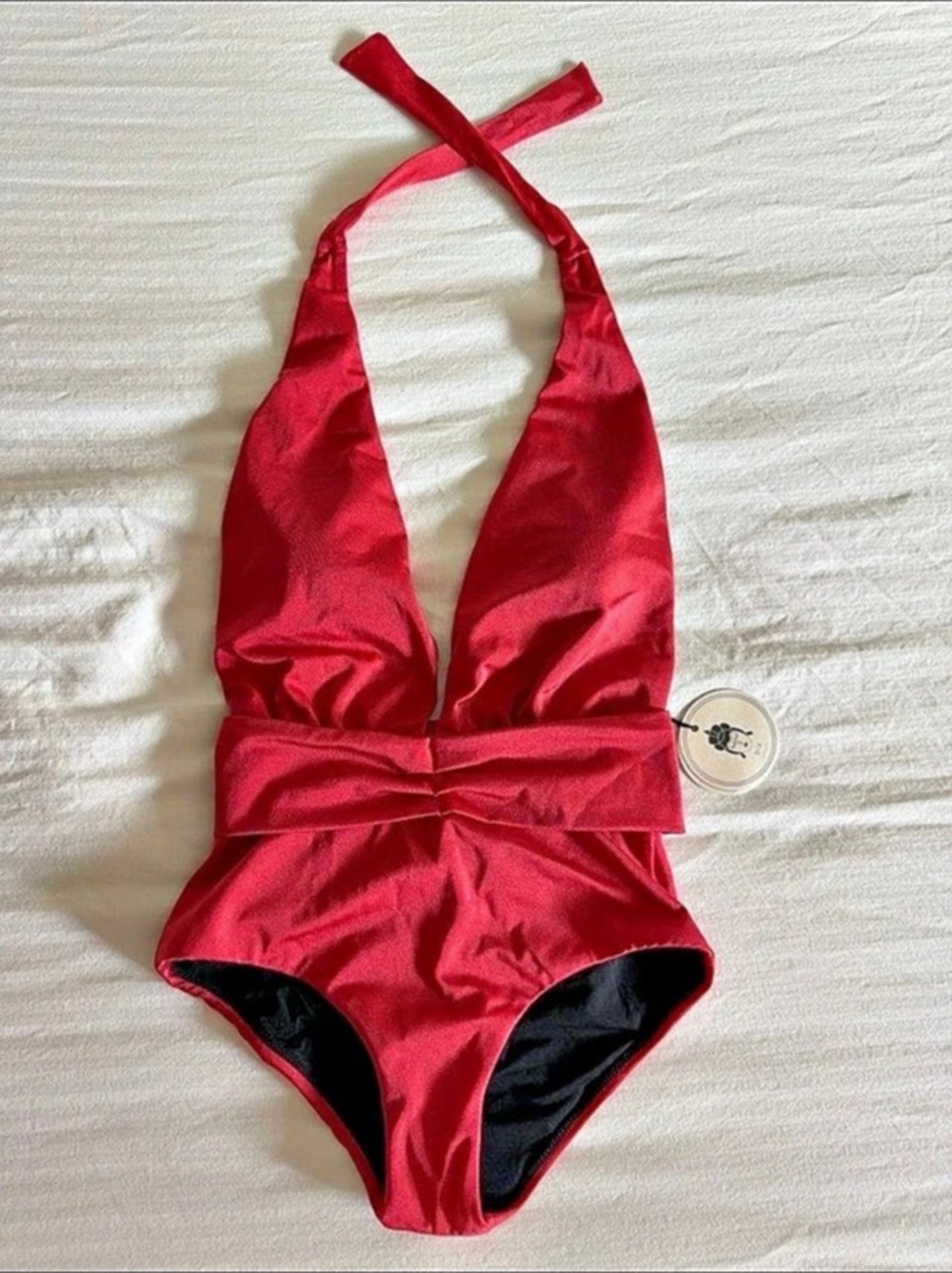Red wine Halter One-Piece NWT